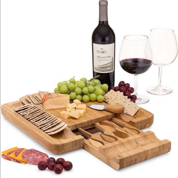 Dynamic Gear Other - NWT Bamboo Cheese Board Charcuterie Board Set With Cutlery
